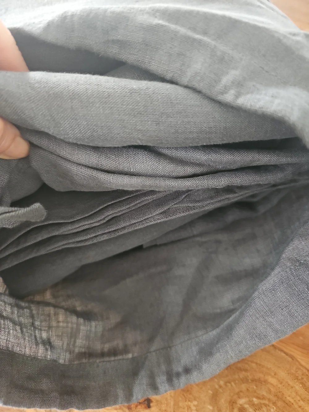 QUINCE European Linen Duvet Cover Set In Charcoal Grey In Full / Queen, New!